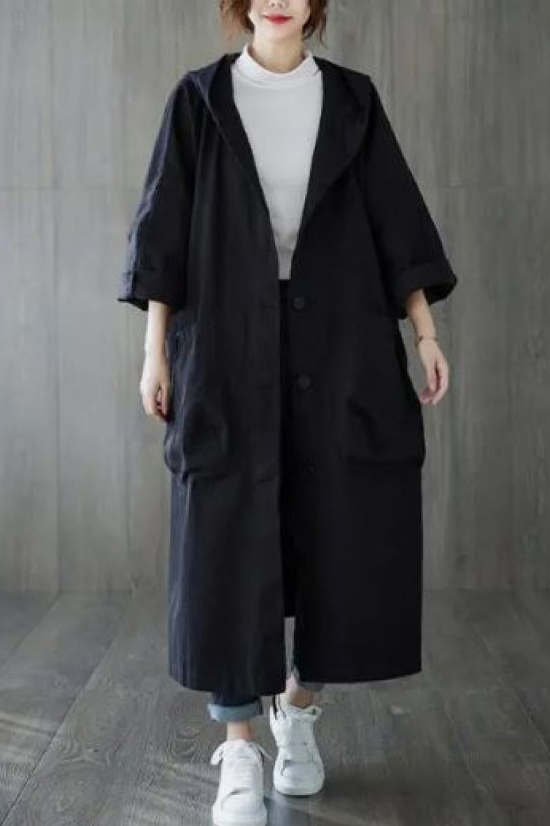 Nida | Oversize-Windjacke in Burgunderrot