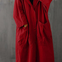 Nida | Oversize-Windjacke in Burgunderrot