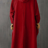 Nida | Oversize-Windjacke in Burgunderrot