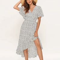 Luia | Blumendruck Rüschen-Wickelkleid