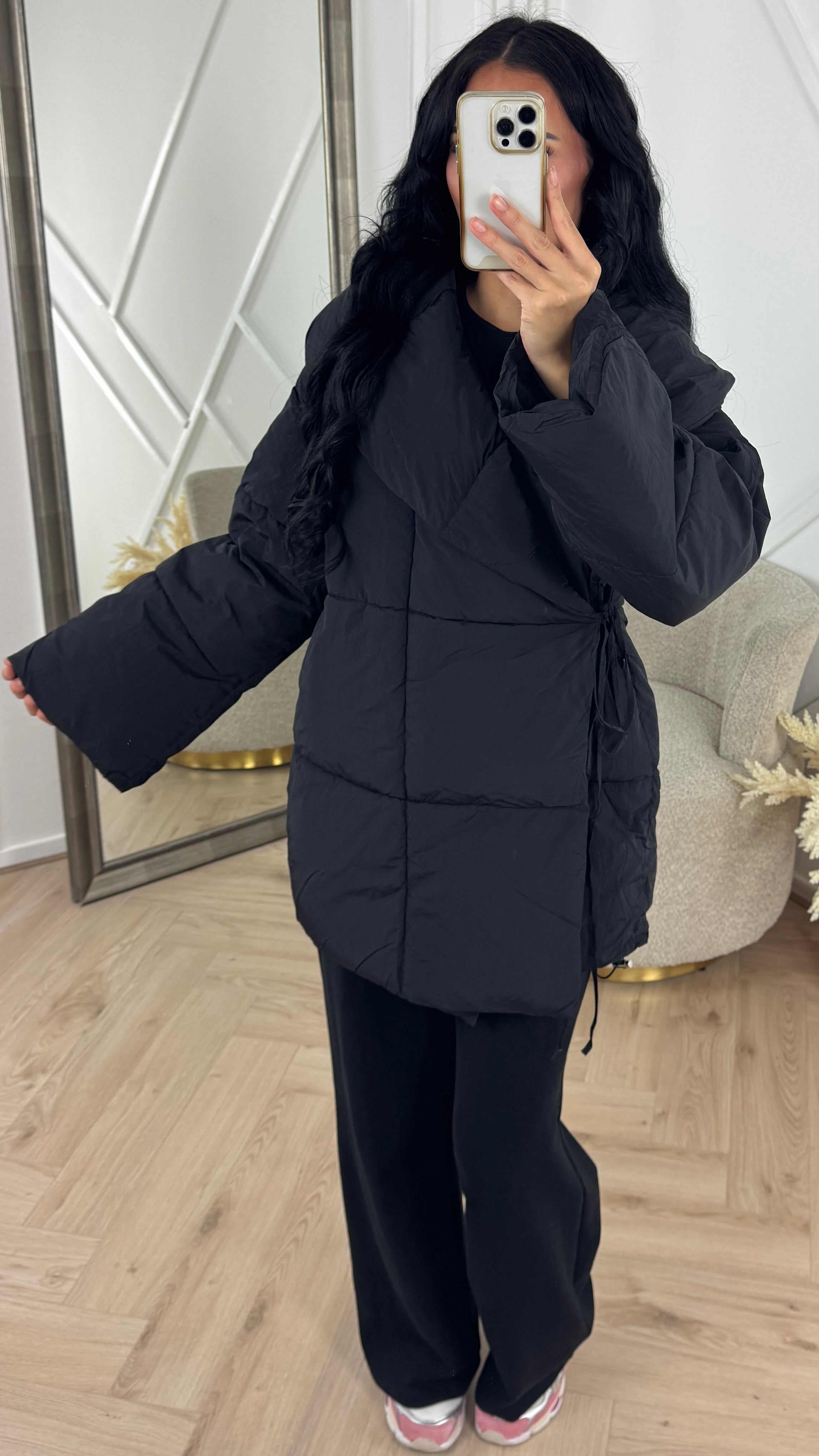 Melva | Steppjacke mit Bindegürtel