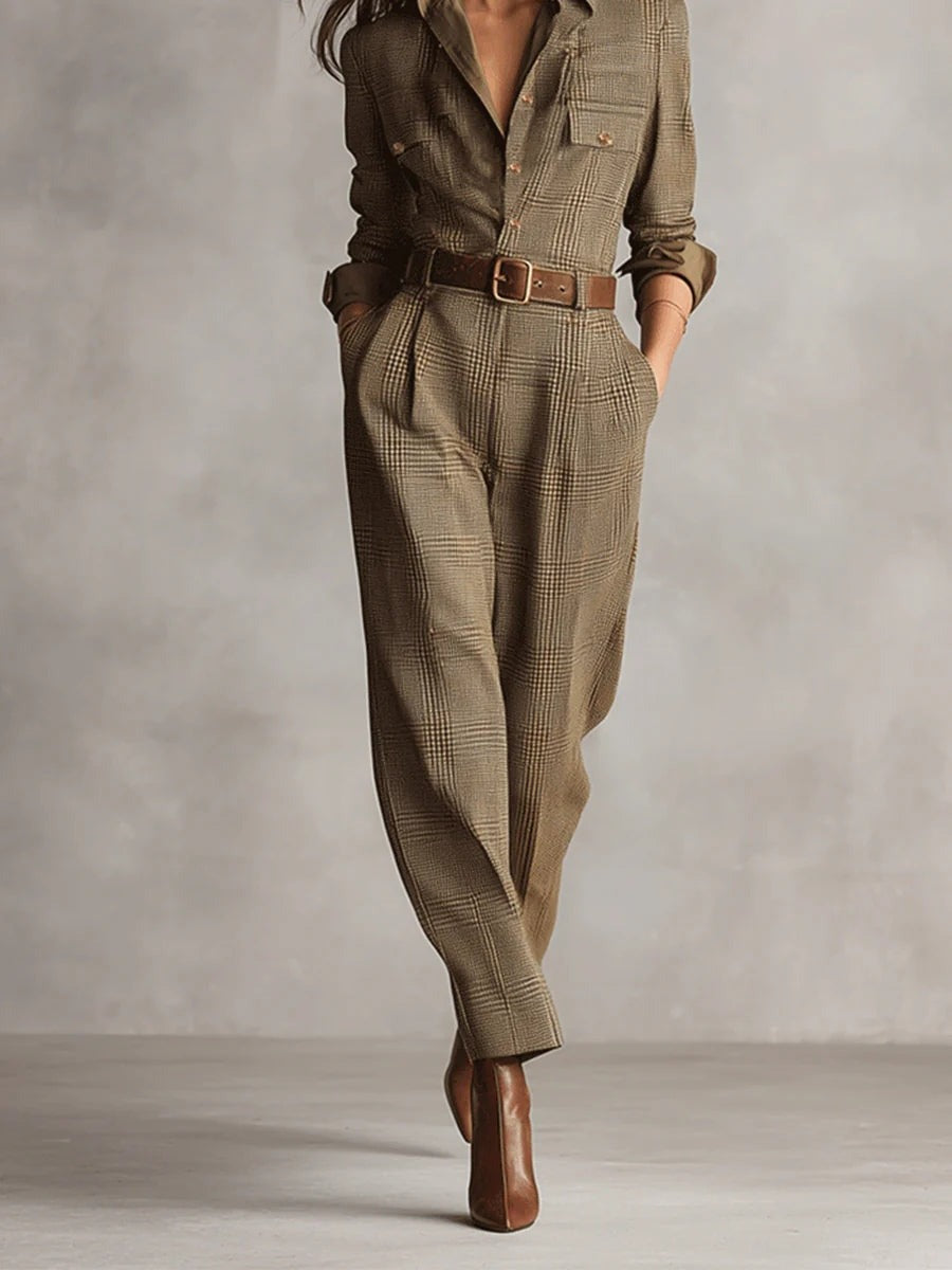 Arylla | Karierter Tweed-Overall