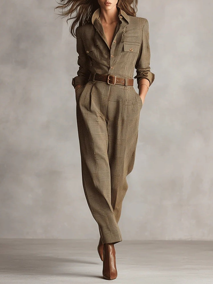 Arylla | Karierter Tweed-Overall