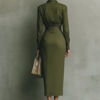 Jhess | Figurbetontes Wickelkleid im modernen Business-Stil