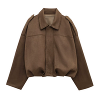 Afrela | Locker sitzende Wildlederjacke für Damen