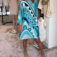 Maicah | Luftiges Midikleid mit zeitlosem Muster