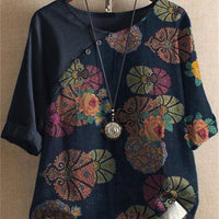 Vivienne | Feminines Kurzarmshirt mit Blumenmuster