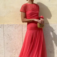 Lauren | Chiffonkleid mit Rundhalsausschnitt für Damen