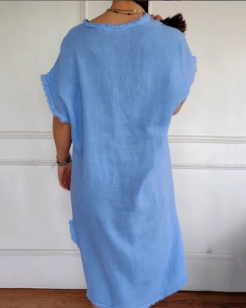 Gracelynn | feminines Kleid aus weicher Baumwolle und Leinen