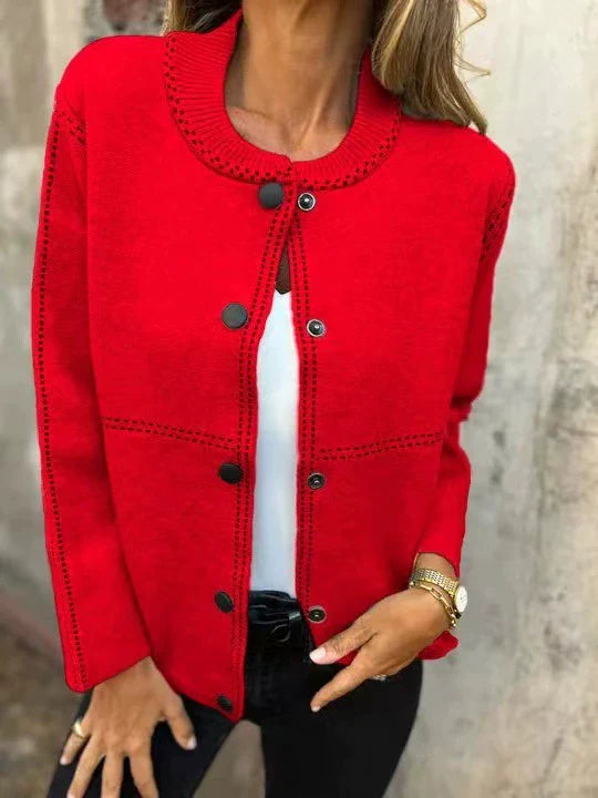 Feli | Femininer Cardigan-Pullover mit Knopfleiste