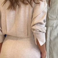 Niana | Luftiges Maxikleid aus Leinen & Baumwolle