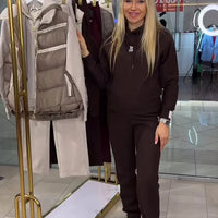 Lysa | Freizeit-Set mit Weste und Kapuzenpullover