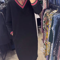 Elisa | Elegantes V-Ausschnitt-Kleid mit Taschen