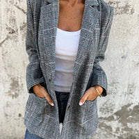 Rheina | Lässiger Karo-Blazer mit Revers