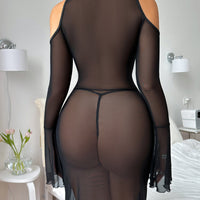 Scarlett | Sexy Damen-Nachthemd mit Netz-Design