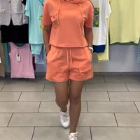 Kylee | sportliche Shorts mit Kapuzen-Design