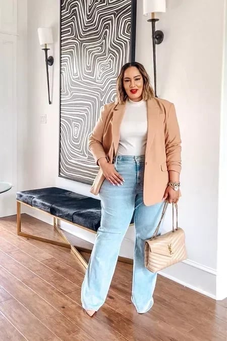 Cienna | Stretch-Jeans mit hoher Taille und weitem Bein