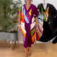 April | Damenkleid mit kurzen Ärmeln und Herzausschnitt