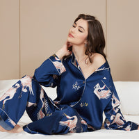 Nola | luxuriöses Damenpyjama-Set mit kontrastierender Bindung