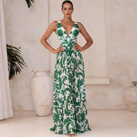 Sophia | Stilvolles Badeanzug-Set mit V-Ausschnitt und Print