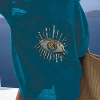 Miia | Bequemes Hemd mit glänzenden Paillettenperlen