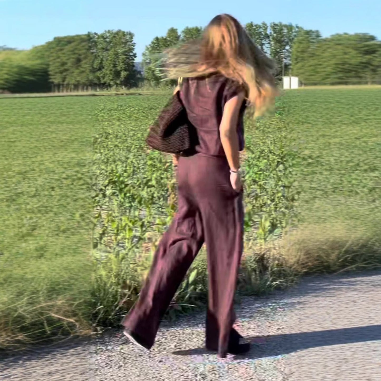 Avery | elegantes Set aus Baumwolle und Leinen mit Weste und Hose