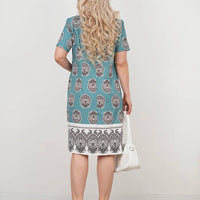 Emilia | elegantes Damenkleid mit Bohemian-Print