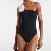 Annabelle | Badeanzug-Set mit einer Schulter und trägerlosem Wickelrock