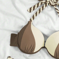 Levi | Colorblock-Halter-Bikini