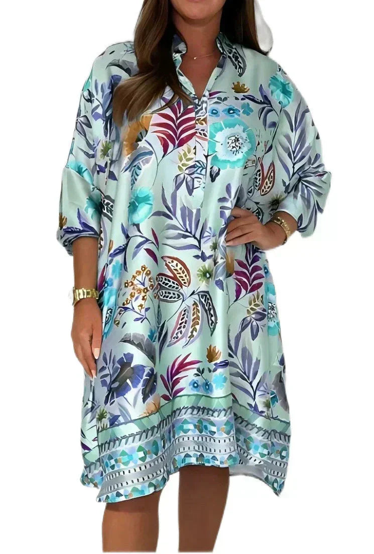 Estella™ | Bedrucktes Satinkleid für Damen