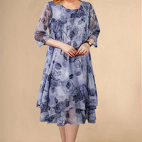 Mhira | Blüten-Chiffonkleid