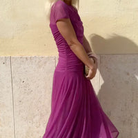 Lauren | Chiffonkleid mit Rundhalsausschnitt für Damen