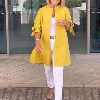 Tesla | Lange Hemdjacke aus Baumwolle für Frauen