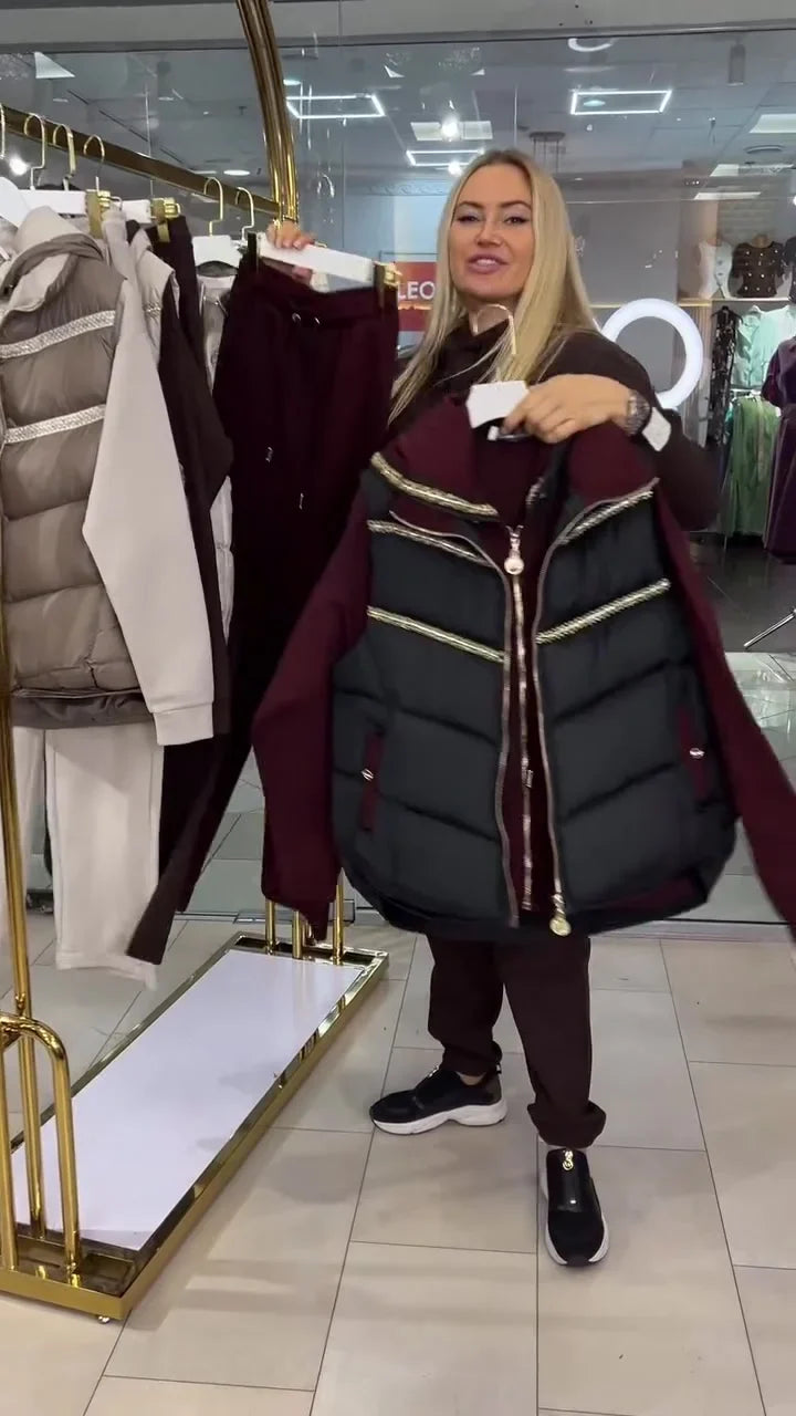 Lysa | Freizeit-Set mit Weste und Kapuzenpullover