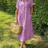 Ivey | feminines Kleid mit Knöpfen und Aufschlägen