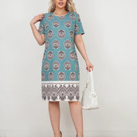 Emilia | elegantes Damenkleid mit Bohemian-Print