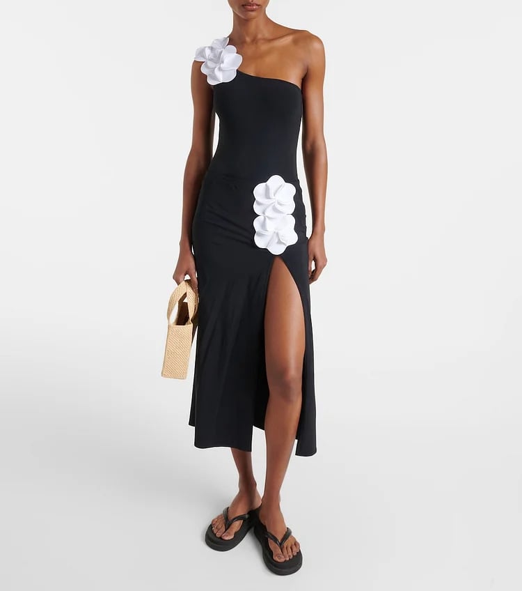 Annabelle | Badeanzug-Set mit einer Schulter und trägerlosem Wickelrock