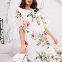 Malaya | luftiges Chiffonkleid mit dekorativem Print