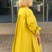 Tesla | Lange Hemdjacke aus Baumwolle für Frauen