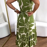 Kena | Gerafftes Tunikakleid mit Resort-Print