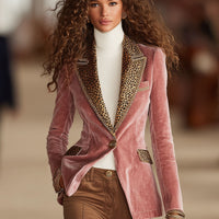 Jeanisa | Samtjacke mit Stickerei