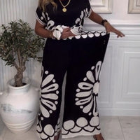 Narsi | Anzug Temperament gedruckte Tasche weite Hose