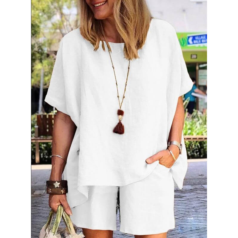 Juliet | Lässiges zweiteiliges Set mit Shorts und kurzen Ärmeln