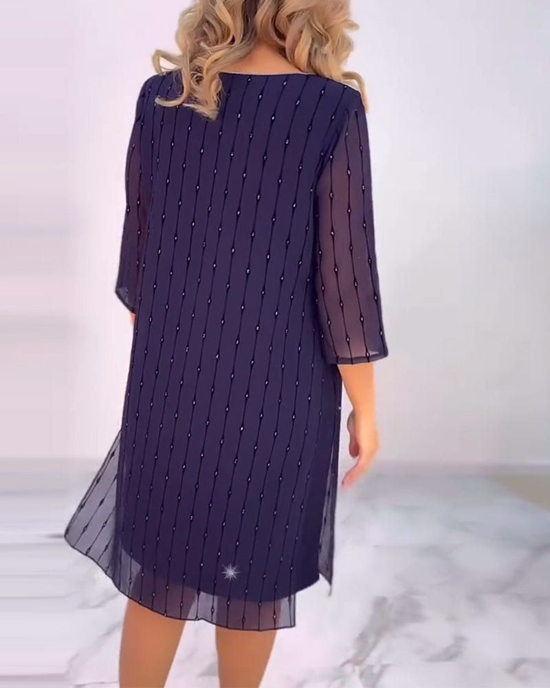 Maia | Einfarbiges plissiertes Kleid für Damen