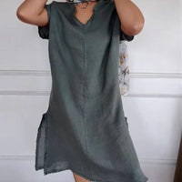 Gracelynn | feminines Kleid aus weicher Baumwolle und Leinen