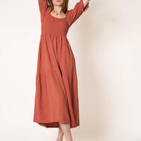 Honey | Texturiertes gestuftes Midikleid