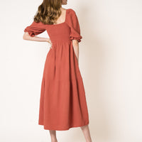 Honey | Texturiertes gestuftes Midikleid