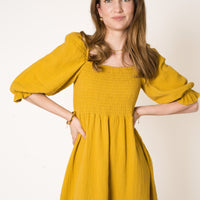 Honey | Texturiertes gestuftes Midikleid