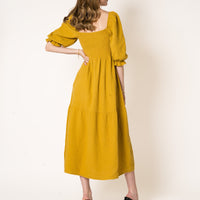 Honey | Texturiertes gestuftes Midikleid