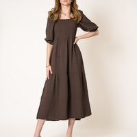 Honey | Texturiertes gestuftes Midikleid